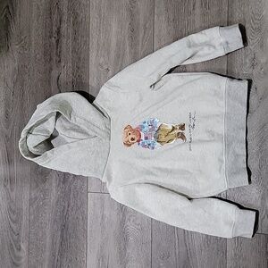 Polo by Ralph Lauren Gray Hoodie with Bear Graphic